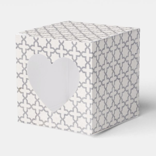 Beige Islamic geometric pattern Favour Box (Front Side)