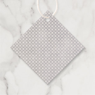 Beige Islamic geometric pattern Favour Tags