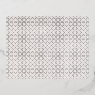 Beige Islamic geometric pattern Foil Invitation Postcard