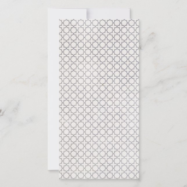 Beige Islamic geometric pattern Holiday Card (Front)