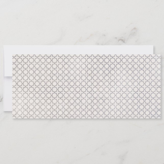 Beige Islamic geometric pattern Invitation (Front)