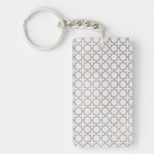 Beige Islamic geometric pattern Key Ring
