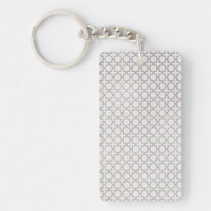 Beige Islamic geometric pattern Key Ring
