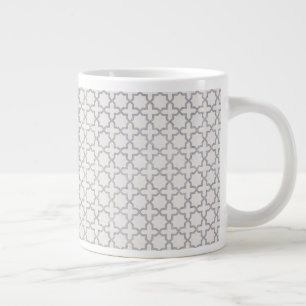 Beige Islamic geometric pattern Large Coffee Mug