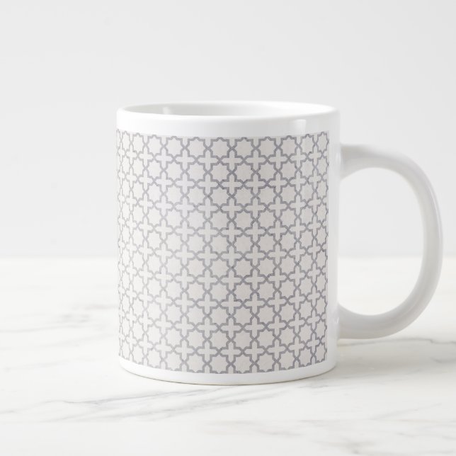 Beige Islamic geometric pattern Large Coffee Mug (Right)