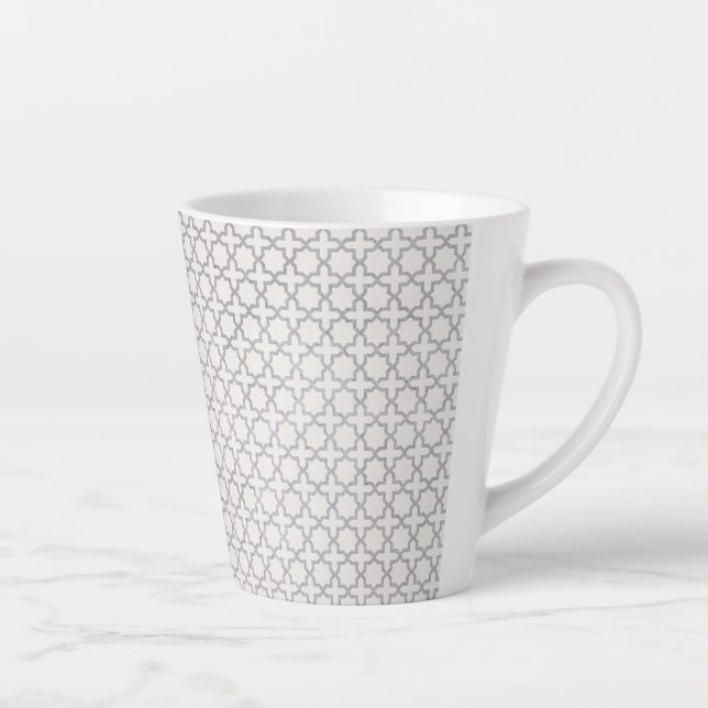 Beige Islamic geometric pattern Latte Mug (Right)