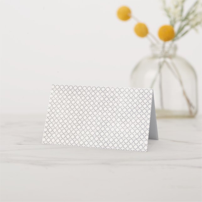 Beige Islamic geometric pattern Loyalty Card (Front)