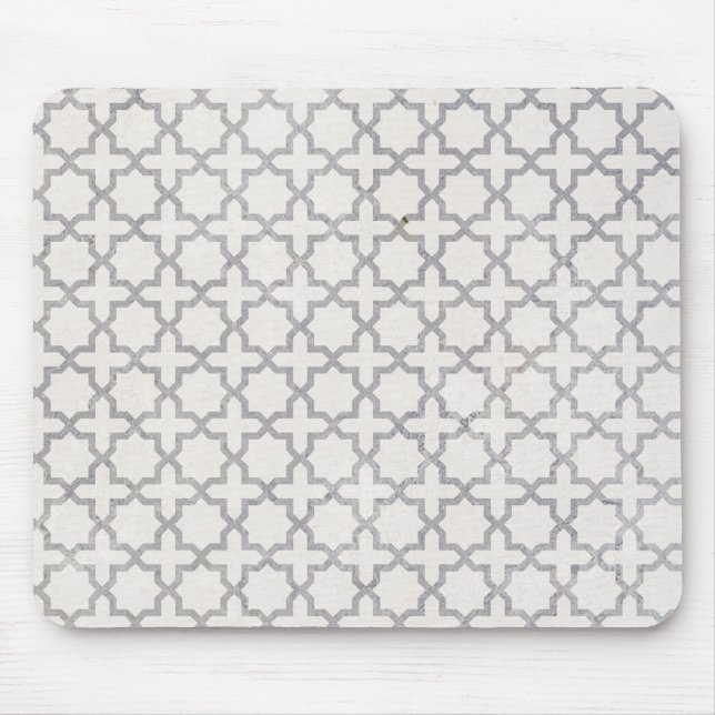 Beige Islamic geometric pattern Mouse Mat (Front)