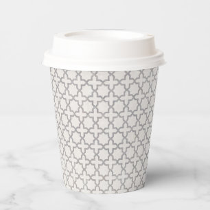 Beige Islamic geometric pattern Paper Cups