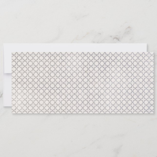 Beige Islamic geometric pattern Save The Date (Front)