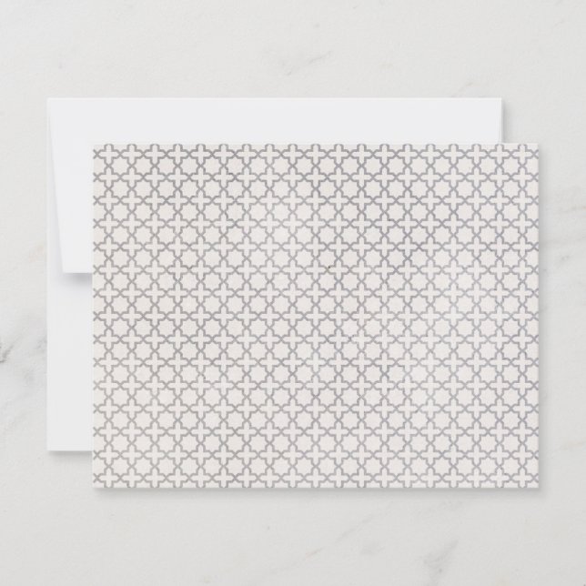 Beige Islamic geometric pattern Save The Date (Front)