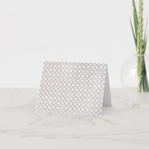 Beige Islamic geometric pattern Thank You Card