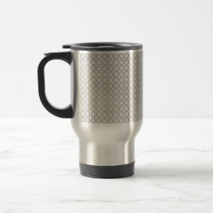 Beige Islamic geometric pattern Travel Mug