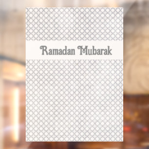 Beige Islamic geometric pattern Window Cling