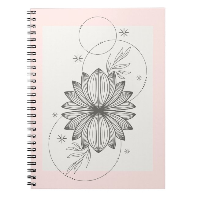 Beige Ivory Minimalist Aesthetic Spiral Photo  Notebook (Front)