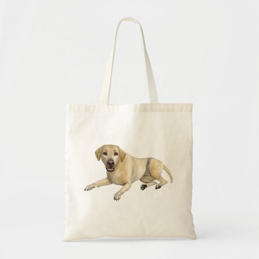 Image of Beige Labrador Dog Lying Down Tote Bag