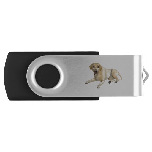Image of Beige Labrador Dog Lying Down Usb Flash Drive