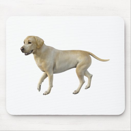 Image of Beige Labrador Dog Standing In Side Profile Mouse Mat