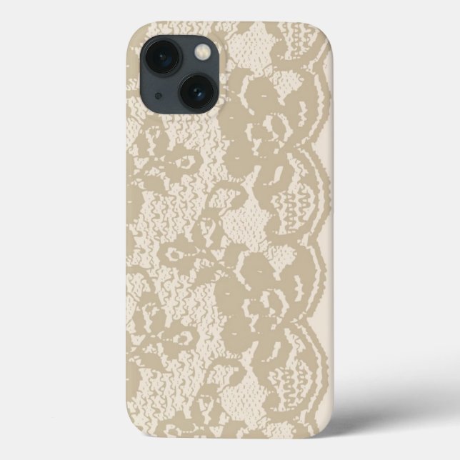 Beige lace Case-Mate iPhone case (Back)