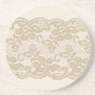 Beige lace coaster
