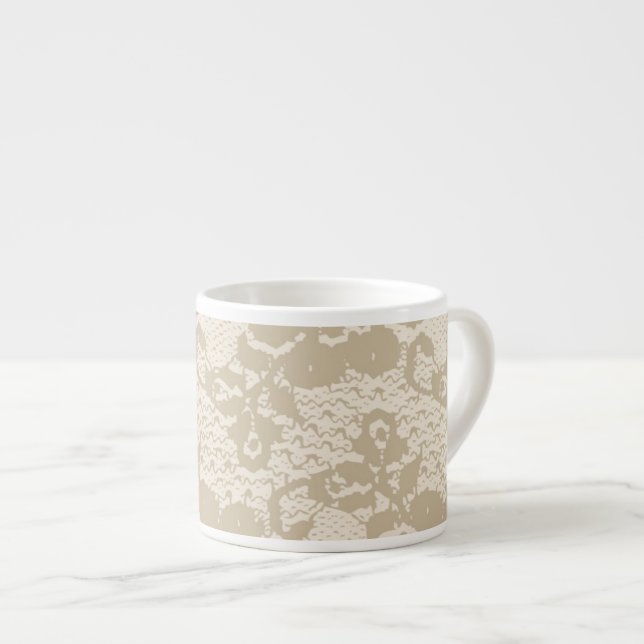 Beige lace espresso cup (Front Right)