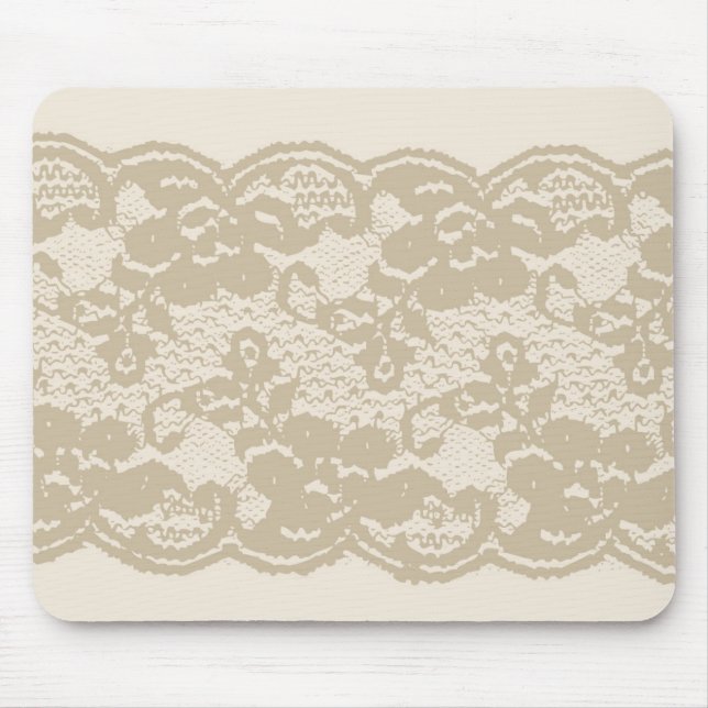 Beige lace mouse mat (Front)
