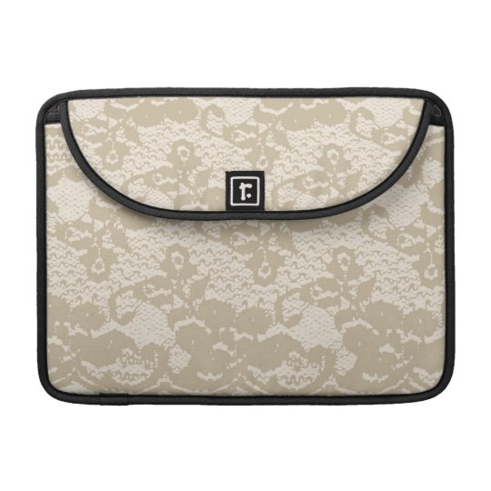 Beige lace sleeve for MacBooks