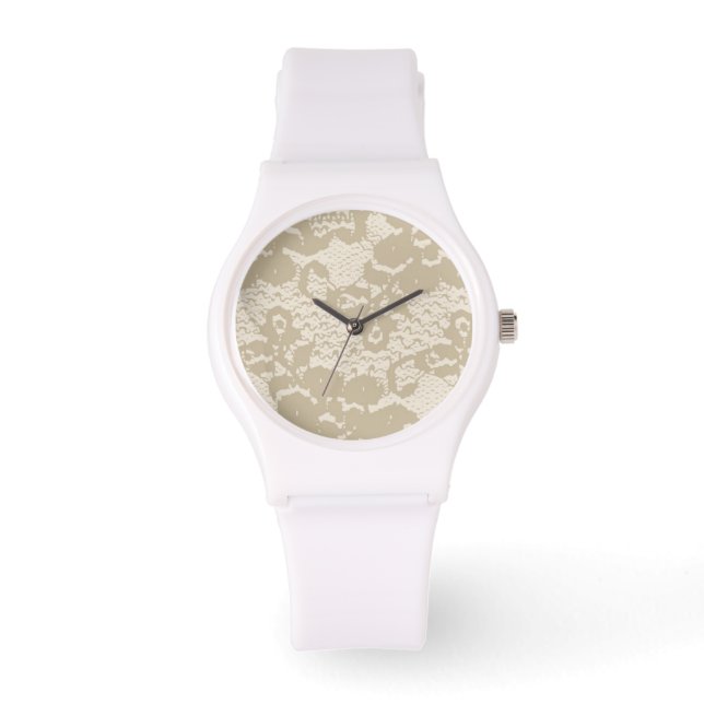 Beige lace watch (Front)