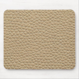Beige leather effect pattern mouse mat