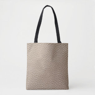 Beige leather texture, seamless background. tote bag