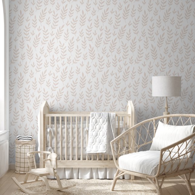 Beige leaves wallpaper (Kids)