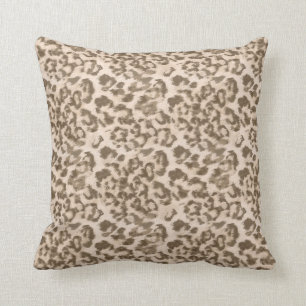 Beige leopard print . cushion