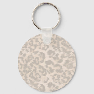Beige leopard print. key ring
