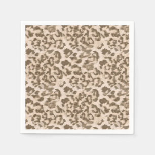 Beige leopard print . napkin