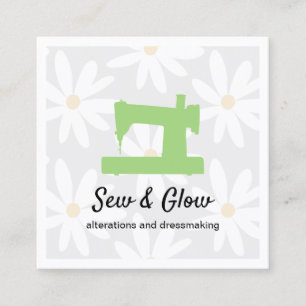 Beige LienenGeometric Pattern  Calling Card