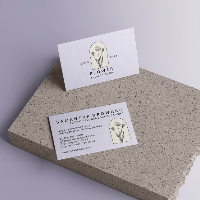 Beige Lilac Girly Dandelion Flower Florist Floral Business Card (Beige Lilac Girly Dandelion Flower Florist Floral Business Card)