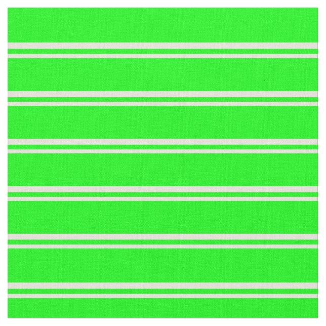 Beige & Lime Striped Pattern Fabric (Close Up)