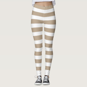 Beige line leggings