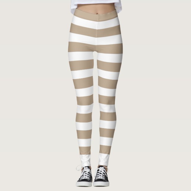 Beige line leggings (Front)