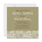 Beige Linen Burlap & White Floral Lace Invite