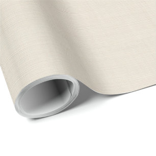 Beige Linen Creme Texture Simple Elegant Wrapping Paper