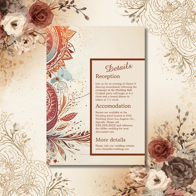 beige macrame wedding enclosure card (Creator Uploaded)