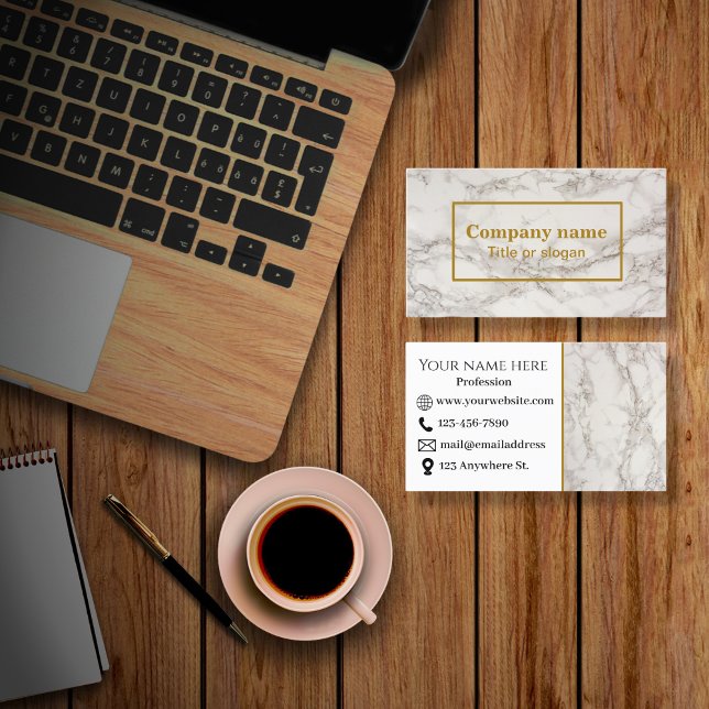 Beige marble Business Card (Creator Uploaded)