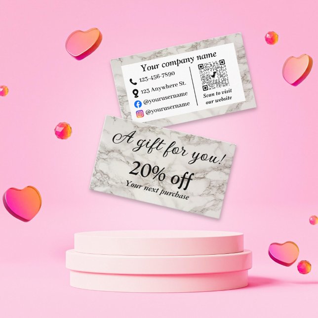 Beige marble discount card (Creator Uploaded)