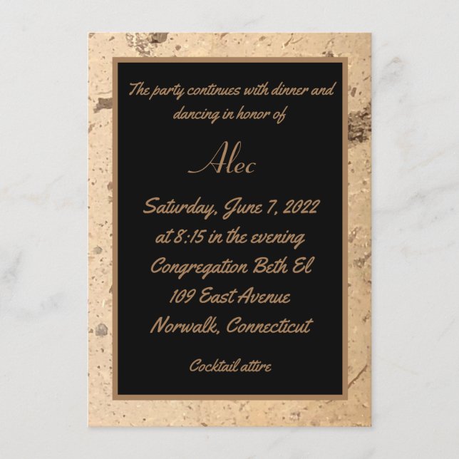 Beige Marble Enclosure Card (Front)