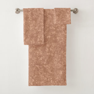 Beige Marble Terrazzo Texture Bath Towel Set