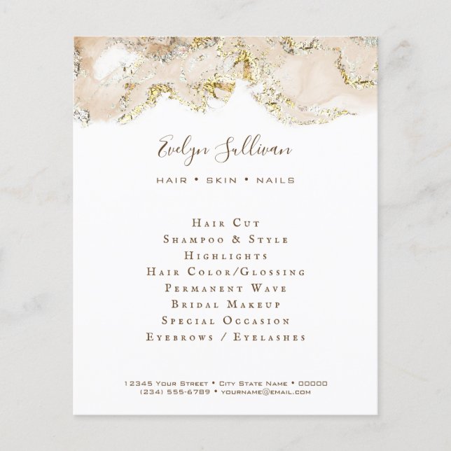 Beige Marbling Design Flyer (Front)