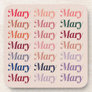 Beige Mary Plastic Coasters Set