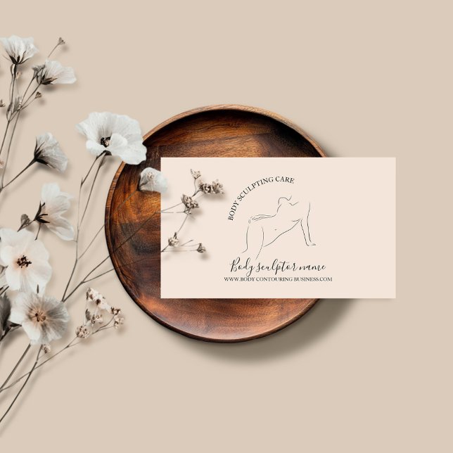 Beige massage Body care woman tan Business Card (Creator Uploaded)