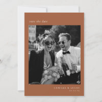 Beige Minimalist Elegant Photo Save the date